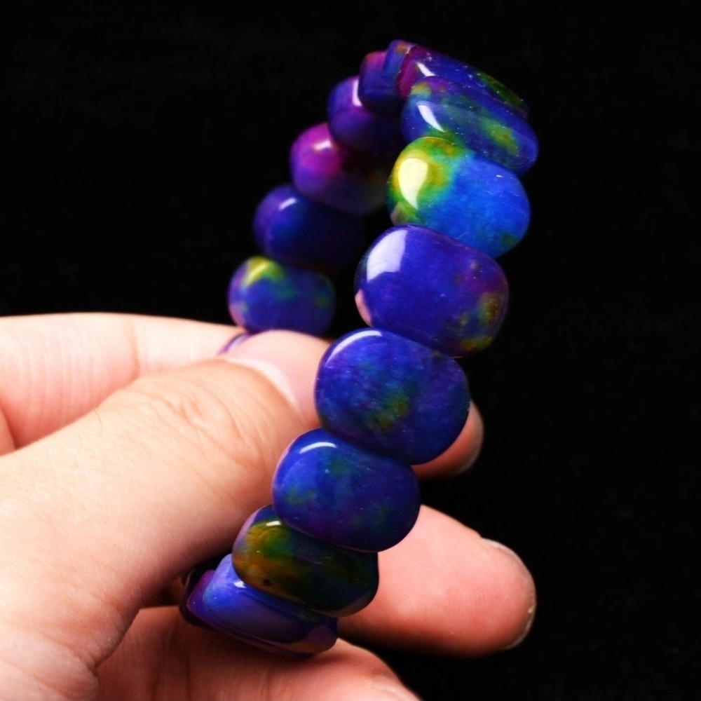 14x5.4x10.5mm Natural Colorful Sugilite South Africa Gemstone Beaded Bracelet - Picture 4 of 8